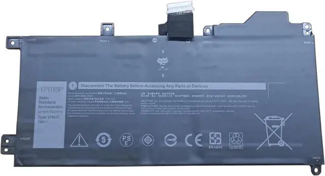 Main image of 1FKCC Laptop Battery 38Wh 4750mAh 2-Cell 7.6V Compatible with Dell Latitude 7200 2-in-1 / Latitude 7210 2-in-1 Series 09NTKM 9NTKM 0D9J00 D9J00 0KWWW4 KWWW4