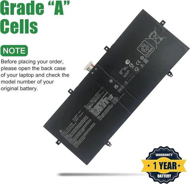 Alt view image 3 of 5 - C22N2107 Laptop Battery Replacement for Asus ZenBook 14 BX3402ZA UM3402YA UX3402ZA Series Notebook Black 7.74V 75Wh 9420mAh