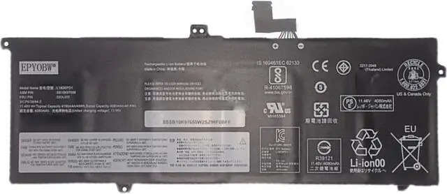 Main image of L18D6PD1 Laptop Battery 48Wh Compatible with Lenovo ThinkPad X390 X395 X13 Series L18C6PD1 L18M6PD2 L18M6PD1 SB10T83169 5B10W13926 SB10K97658 SB10W51943 5B10W51844 SB10T83168 SB10T83167