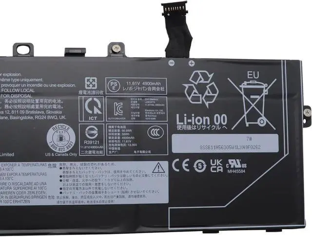 Alt view image 3 of 4 - L23D3P75 Battery 58Wh 4998mAh Replacement for Lenovo ThinkPad T14s Gen 6 21N1 21N2 Series SB11H56305 5B11H56404 L23M3P74 SB11H56304 5B11H56403 11.61V 3-Cell