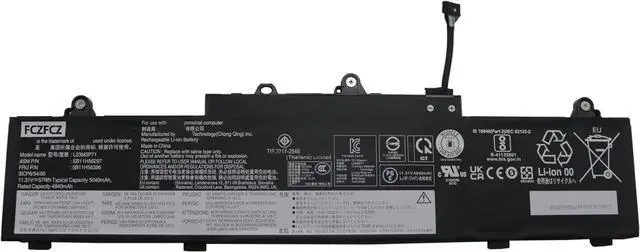 Main image of L23M3P71 Battery 57Wh Replacement for Lenovo ThinkPad L14 Gen 5 / L16 Gen 1 Series SB11H56297 5B11H56396 L23D3P72 SB11H56299 5B11H56398 SB11H56298 5B11H56397 L23M3P70 L22D3P70 L22B3P70 11.31V