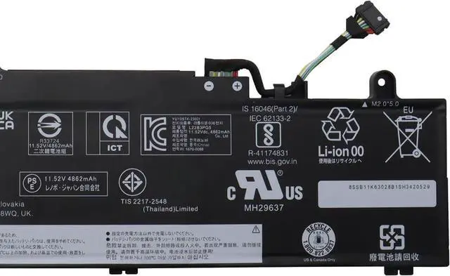 Alt view image 3 of 4 - L22B3PG5 Battery 57Wh 4948mAh Replacement for Lenovo ThinkPad E14 Gen 5 E16 Gen 1 Series SB11K63028 SB11N46033 L22L3PG5 L22D3PG5 L22M3PG5 L22B3PG4 L22X3PG4 L22D3PG4 L22M3PG4 11.52V 3-Cell