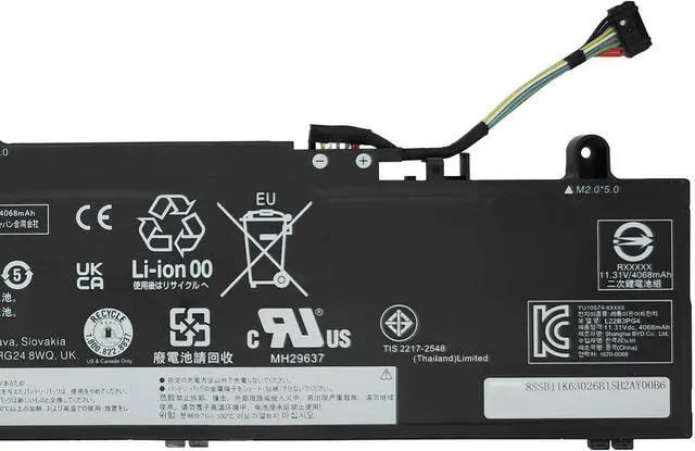 Alt view image 3 of 5 - L22B3PG4 Battery 47Wh 4156mAh Replacement for Lenovo ThinkPad E14 Gen 5 / E16 Gen 1 Series SB11K63026 SB11N46023 L22X3PG4 L22D3PG4 L22M3PG4 L22L3PG5 L22B3PG5 L22D3PG5 L22M3PG5 11.31V 3-Cell