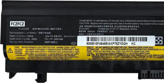Alt view image 2 of 5 - 00NY488 Battery 48Wh 4500mAh Replacement for Lenovo ThinkPad L560 ThinkPad L570 Series 71+ SB10H45073 00NY489 SB10H45074 00NY487 SB10H45072 00NY486 SB10H45071 10.8V 6-Cell