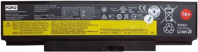 Main image of 45N1758 Battery 48Wh 4400mAh Replacement for Lenovo ThinkPad E550 20DF 20DG / E550c 20E0 / E555 20DH Series 76+ 45N1759 45N1760 45N1761 45N1762 45N1763 10.8V 6-Cell