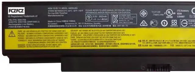 Alt view image 2 of 4 - 45N1758 Battery 48Wh 4400mAh Replacement for Lenovo ThinkPad E550 20DF 20DG / E550c 20E0 / E555 20DH Series 76+ 45N1759 45N1760 45N1761 45N1762 45N1763 10.8V 6-Cell