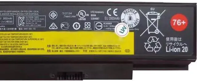 Alt view image 3 of 4 - 45N1758 Battery 48Wh 4400mAh Replacement for Lenovo ThinkPad E550 20DF 20DG / E550c 20E0 / E555 20DH Series 76+ 45N1759 45N1760 45N1761 45N1762 45N1763 10.8V 6-Cell