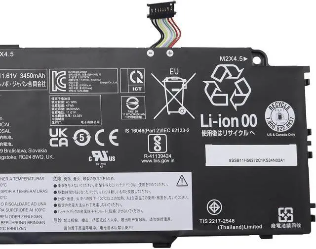 Alt view image 3 of 4 - L22C3P74 Battery 41Wh 3536mAh Replacement for Lenovo ThinkPad X13 Gen 4 5 / X13 Yoga Gen 4 Series SB11H56272 5B11H56371 SB11M89854 5B11M90053 L22D3P76 SB11H56273 L22M3P76 11.61V