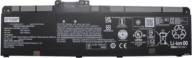 Main image of L23C4P73 Battery 52.5Wh 3392mAh 15.48V Compatible with Lenovo ThinkPad P14s Gen 5 / T14 Gen 5 Series L23M4P72 L23B4P70 L23D4P71 L23M3P76 L23C3P71