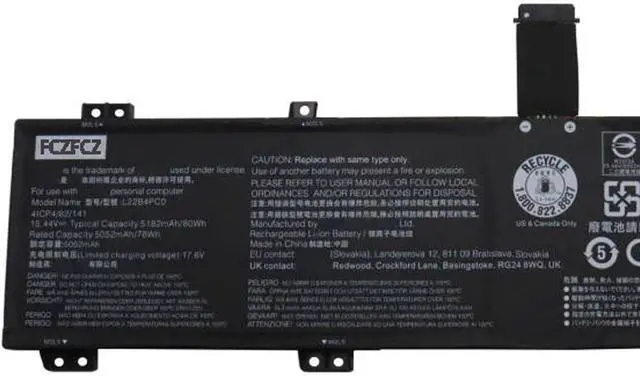 Alt view image 2 of 4 - L22B4PC0 Battery 80Wh Replacement for Lenovo ThinkBook 16p G4-IRH Legion Pro 5-16IRX8 5-16ARX8 7-16IRX8H 7-16ARX8H Series 5B11K38949 5B11N45420 L22X4PC0 L22C4PC0 L22M4PC0 L22D4PC0 15.44V