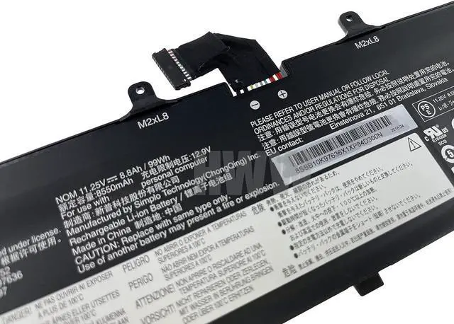 Alt view image 3 of 5 - HWW New 11.25V 99Wh 8.8Ah L17M6P52 Battery Compatible with Lenovo ThinkPad P72 P73 L17C6P51 01AV497 01AV498 SB10K97636 SB10K97637 Series