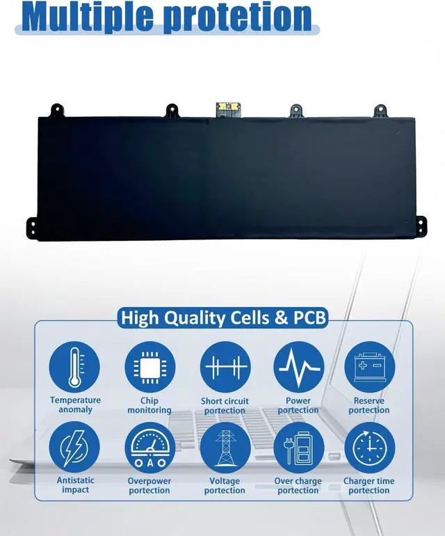 Alt view image 6 of 7 - 9F4FN 40Wh Battery Replacement for for Dell Latitude 7320 Detachable Inspiron 14 3420 Series 09F4FN 2VKW9 8PK6G 7.6V 40Wh