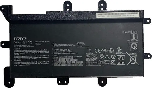 Main image of A42N1713 Battery 71Wh Replacement for Asus Rog G7A G7AI7700 G7AI7820 G7AI7820 G7BI G753 GX703 G703GI G703GS G703VI / Chimera G703VI Series A42L85H 0B110-00500000 14.4V