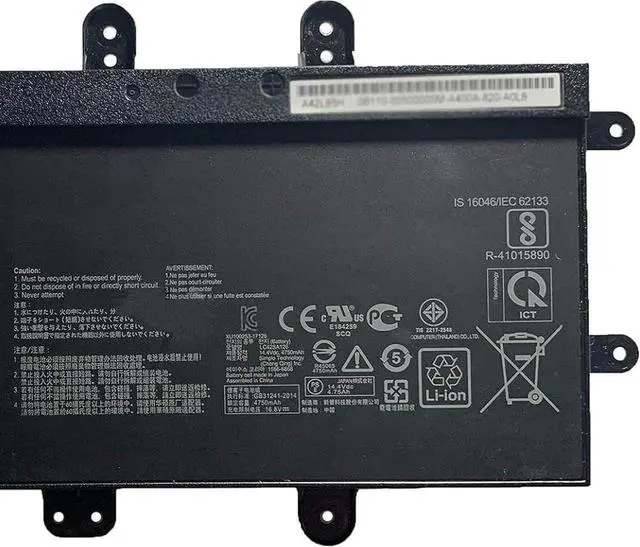 Alt view image 3 of 4 - A42N1713 Battery 71Wh Replacement for Asus Rog G7A G7AI7700 G7AI7820 G7AI7820 G7BI G753 GX703 G703GI G703GS G703VI / Chimera G703VI Series A42L85H 0B110-00500000 14.4V