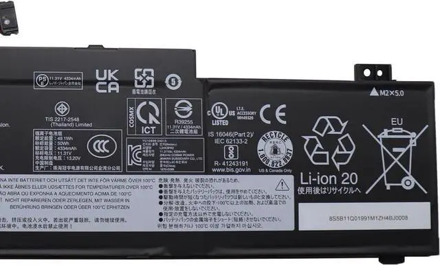 Alt view image 4 of 5 - L24X3PK2 Battery 50Wh 4422mAh Replacement for Lenovo IdeaPad Slim 3-14IRH10 3-14IRH10R 3-15ARP10 3-15IRH10 3-15IRH10R Series 5B11Q01991 L24N3PK2 L24D3PK3 L24B3PK3 L24M3PK3 11.31V 3-Cell