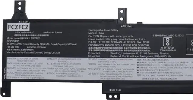 Alt view image 2 of 4 - L21C3PF0 Battery 42Wh Replacement for Lenovo IdeaPad 1-14IJL7 1-14ADA7 1-14ALC7 1-14AMN7 1-15IJL7 1-15ALC7 1-15AMN7 Series 5B11D96113 5B11N51734 L21D3PF0 L21M3PF1 L21M3PF0 L21L3PF0 11.25V