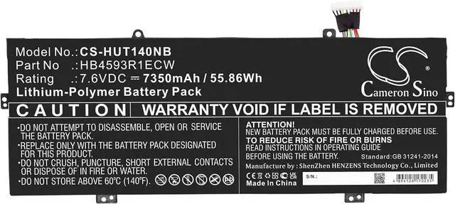 Alt view image 3 of 4 - 7.6V HB4593R1ECW Battery Replacement for MagicBook i5-8250U 256GB Matebook X Pro 8GB MagicBook i5-8250U Book X Pro i5-8250U 8GB Matebook X Pro i7-8550U 16GB MX150 MateBook 14