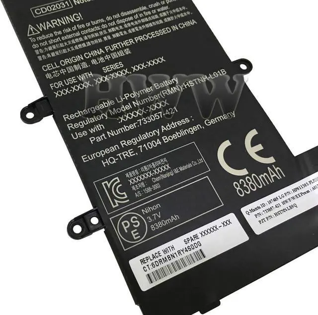 Alt view image 2 of 4 - HWW New 3.7V 31Wh 8380mAh CD02031 Battery Compatible with HP Omni10 Pro Tablet 610 CD02 HSTNH-L01B 733057-421 740479-001 HSTNH-Q12C Series