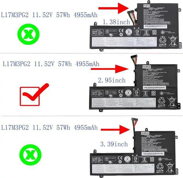 Alt view image 2 of 6 - L17M3PG2 Battery 57Wh Replacement for Lenovo Legion Y530-15ICH-1060 Y540-15IRH Y545 Y7000-2019 Y7000P-1060 Series SB10W67189 5B10W67380 5B10Q88555 L17C3PG2 5B10W67279 5B10W69457 11.52V