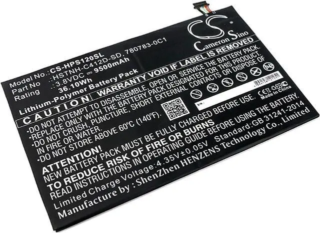 Main image of VINTRONS 780783-0C1, 782644-005, DN02, HSTNH-C412D-SD Replacement Battery for HP K7X87AA, K7X87AA#ABA, Pro Slate 12,