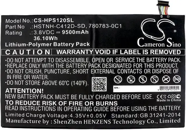 Alt view image 2 of 5 - VINTRONS 780783-0C1, 782644-005, DN02, HSTNH-C412D-SD Replacement Battery for HP K7X87AA, K7X87AA#ABA, Pro Slate 12,