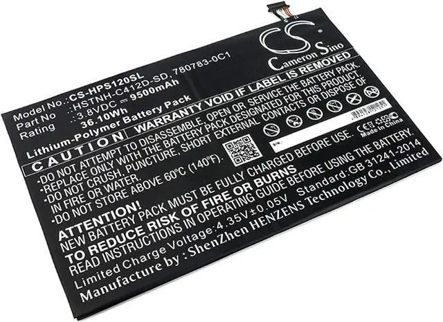 Alt view image 5 of 5 - VINTRONS 780783-0C1, 782644-005, DN02, HSTNH-C412D-SD Replacement Battery for HP K7X87AA, K7X87AA#ABA, Pro Slate 12,
