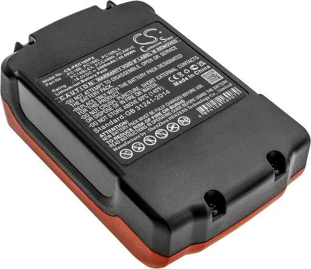 Main image of 18.0V PC18BLEX PC18BLX PCXMVC PC18B PCC489N PC18BL Battery Replacement for PC1800D PC186C PC1800L PC1801D PC1800RS PC18CS PC18ID