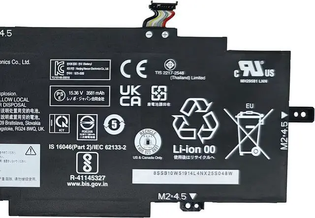 Alt view image 3 of 5 - L20L4P72 Replacement for Lenovo ThinkPad T14s Gen 2 20XG 20WN 20WM 20XF Series SB10W51914 5B10W13976 L20M4P72 SB10W51915 5B10W51814 L20C4P72 5B10W51815 L20D4P72 5B10W51816 15.36V 57Wh
