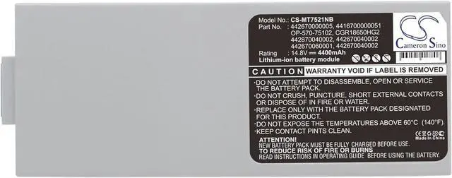 Main image of XSP Replacement Battery for Sonic Pro 700AX / MX, Sonic Pro 750AX / TMX PN 442870040002, CGR18650HG2, 442670000005, 442670060001, ICR-18650G, 4416700000051, 442670040002, OP-570-75102