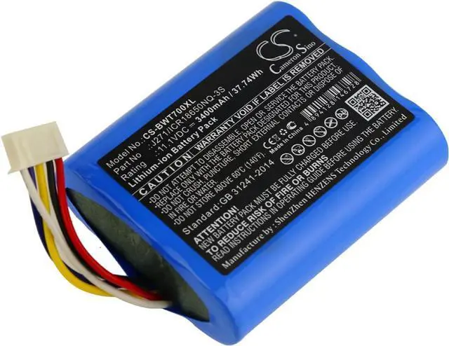 Main image of LIONX Battery Replacement for Audio Speaker Fit Model Bowers & Wilkins T7 Part Number Bowers & Wilkins J271/ICR18650NQ-3S 3400mAh / 37.74Wh 11.1v Li-ion Blue