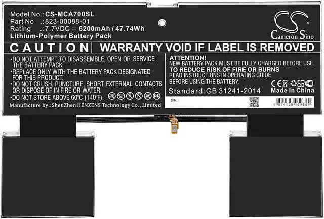 Alt view image 3 of 4 - 7.7v Compatible with Battery Microsoft 823-00088-01 Surface A70