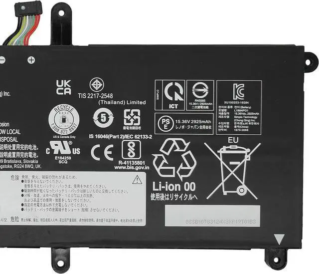 Alt view image 3 of 5 - L19M4PG1 Replacement for Lenovo ThinkPad 11E Yoga Gen 6 20SE 20SF Series SB10T83124 5B10W13881 L19C4PG1 SB10T83125 5B10W13882 15.36V 46Wh 3000mAh 4-Cells