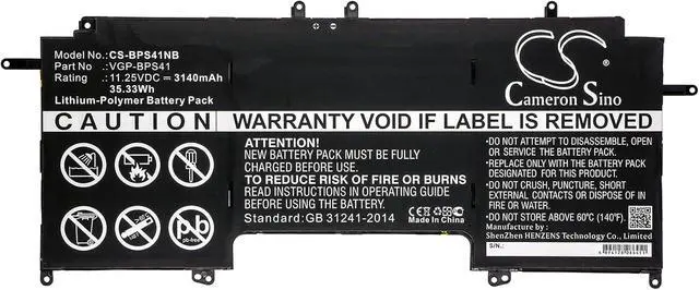 Alt view image 5 of 5 - Cameron Sino Battery for Sony SVF13N, SVF13N12CW, SVF13N13CXB, VAIO SVF13N2X2R, VAIO SVF13N2Y2E, VAIO SVF13N2Y9E, VAIO SVF13NA1UL 3140mAh