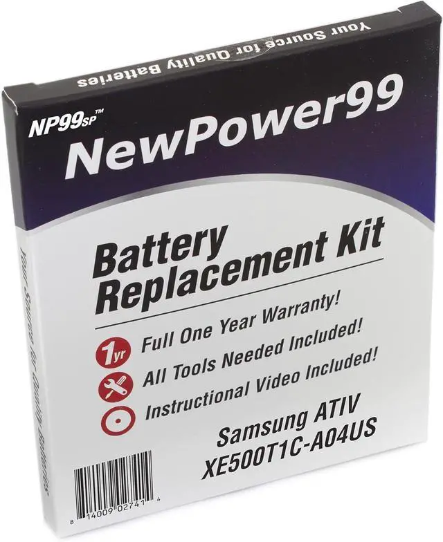 Main image of NP99sp NewPower99 Battery Replacement Kit with Battery, Video Instructions and Tools for Samsung Ativ XE500T1C-A04US