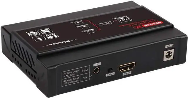 Main image of Ennovor Basicolor 4K POE HDMI USB KVM Extender TCP/IP Over Single Cat6/Cat7 Up to 328ft.(100m), 4K 30Hz KVM Webcam Extender Lossless No-Delay A/V with USB 2.0 Port*4 Multi-Receiver (ONLY RX)