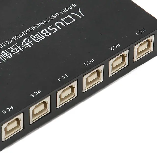 Alt view image 6 of 7 - Ennovor USB Switch Selector, 8 Ports USB KVM Switch USB2.0 Synchronizer for Mouse Keyboard Computer with 8X USB Cables