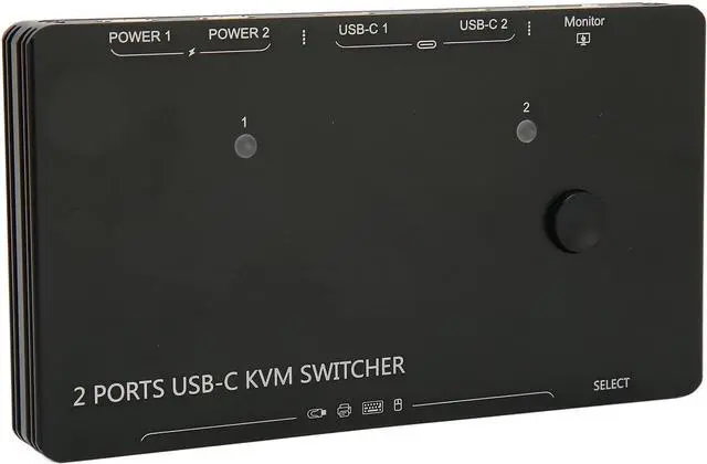 Alt view image 6 of 7 - Ennovor KVM Switch,2 in 1 USB C Switch 10Gbps 3840x2160 30Hz 60Hz Type C Switcher Self Adaptive EDID HD USB Type C KVM Switch USB 4K KVM Switch Compatible with Laptops Desktop TV