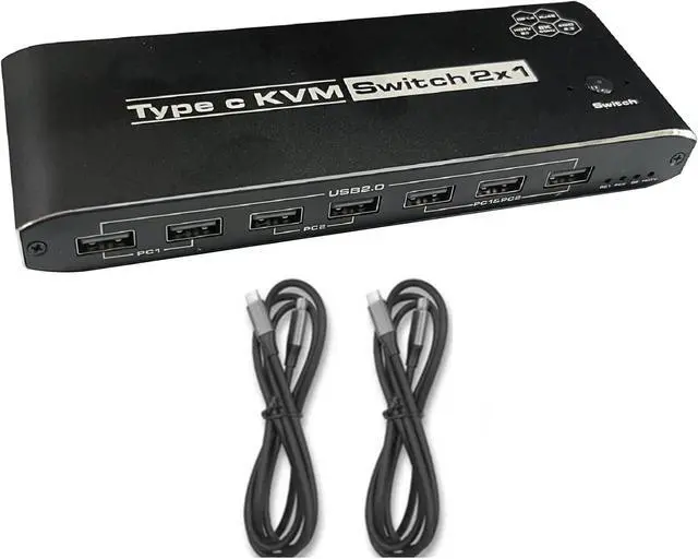 Main image of Ennovor USB2.0 KVM Switch Switcher(2 in 1 Out), for 2 Computer 1 Monitor, USB2.0 Device for Keyboard Mouse Printer