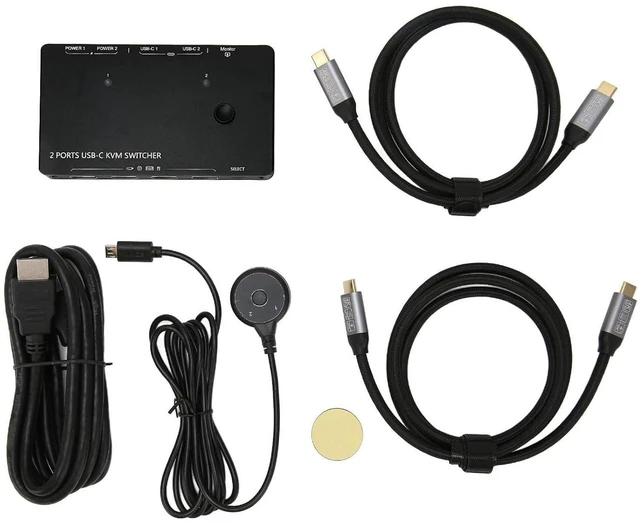 Alt view image 6 of 7 - Keenso Type C KVM Switch 10Gbps, 4K Self Adaptive