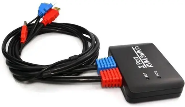 Alt view image 2 of 6 - Ennovor 4K@60Hz 2 Port KVM Switch Support Keyboard and Mouse Control KVM Switch 2 Input 1 Output for Computer Laptop DVD PS*5 HDTV