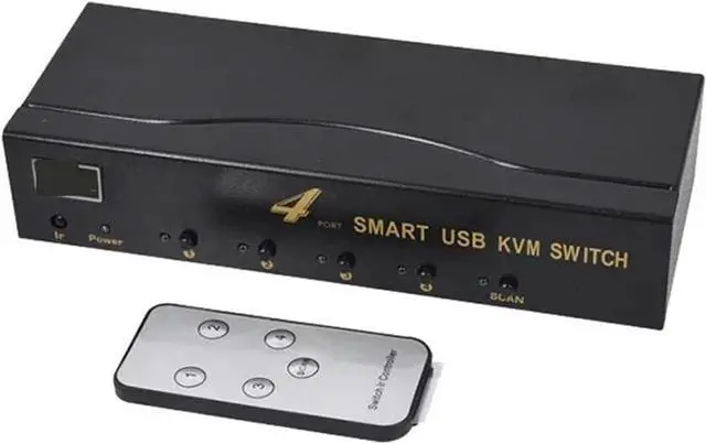 Alt view image 2 of 5 - Ennovor USB KVM Switch 4 in 1 Out Suitable for Four Host Monitoring Hard Disk to Share a Set of Keyboard Mouse and Monitor VGA Switch