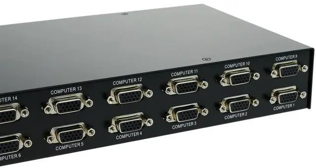 Alt view image 5 of 7 - Ennovor BeMatik 1U Rack KVM Switch USB PS2 VGA Uniclass 1KVM 16CPU