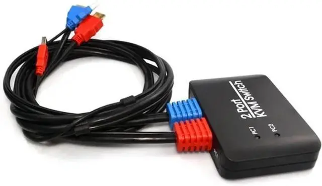Alt view image 2 of 5 - 4K@60Hz 2 Port KVM Switch Support Keyboard and Mouse Control KVM Switch 2 Input 1 Output for Computer Laptop DVD PS*5 HDTV