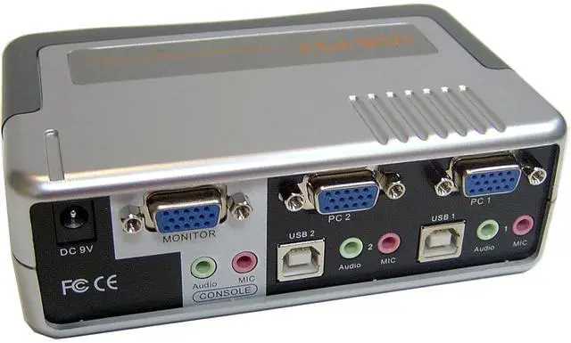 Alt view image 3 of 4 - Ennovor BeMatik Uniclass USB KVM Switch PS2 VGA 1 KVM to 2 CPU