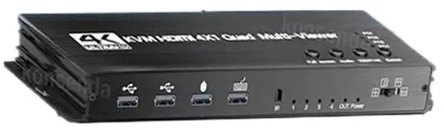Main image of Ennovor 4 Port HDMI Quad Multi-Viewer with KVM Switch 4x1 HDMI KVM Multiviewer Seamless Switch Support USB Keyboard Mouse for PC Loptop(with EU Plug)