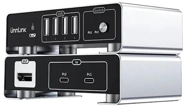 Main image of Ennovor USB C to DP KVM Switch 8K 60Hz 4K 144Hz Type C Thunderbolt 3/4 to DP KVM Switcher for MacBook P*S5 Lap*top to TV Monitor