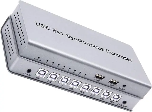 Main image of Ennovor 4 Port Smart KVM Switch - USB Keyboard Mouse Synchronizer Controller, 1-for-4 Ports Splitter, Plug and Play Support for MAC Windows Linux and Other Systems (Size : 8 Ports)