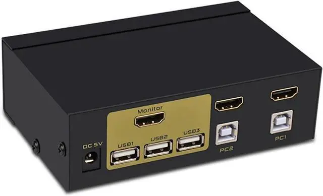 Main image of Ennovor USB HDMI KVM Switcher Switch 2X1 with Mouse&Keyboard Manual Switch&hot Key