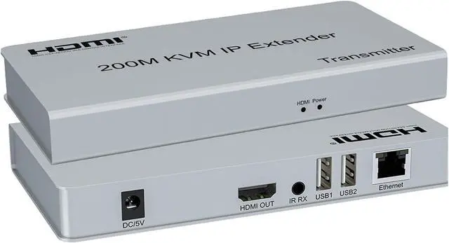 Main image of Ennovor 200M HDMI KVM Extender Over IP RJ45 cat5e/6 1080P HDMI USB KVM Ethernet Extender one to Many by Network Switch for PC DVR(with UK Plug)