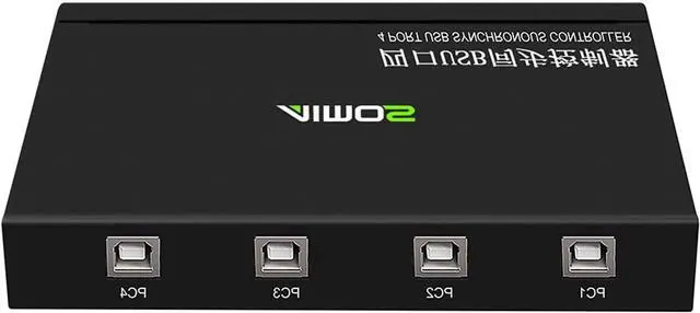 Main image of Ennovor 4 Port USB Synchronizer - USB Keyboard Mouse Sync Controller, Aluminum Alloy KVM Switcher, DNF Game Control Synchronizer, for Game Tudios, Security Surveillance, Offices